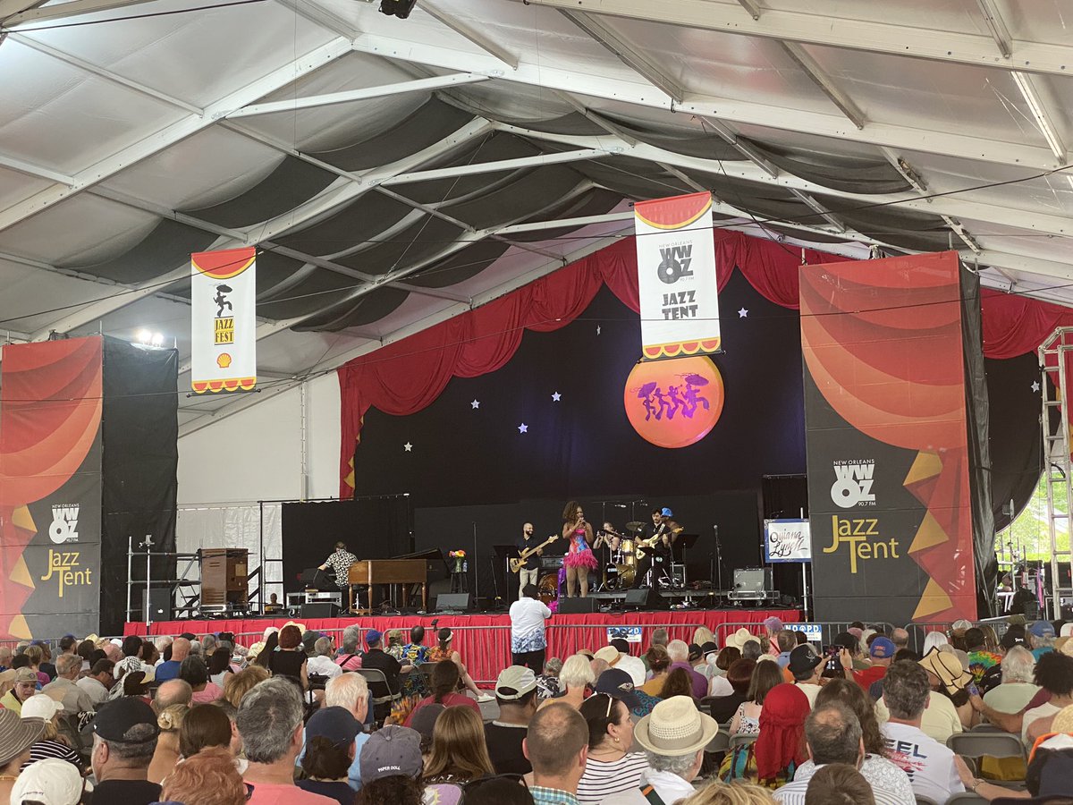 Irma Thomas on the Festival Stage straight to @quianalynell in the Jazz Tent feels real nice 🎤💜✨ #jazzfest