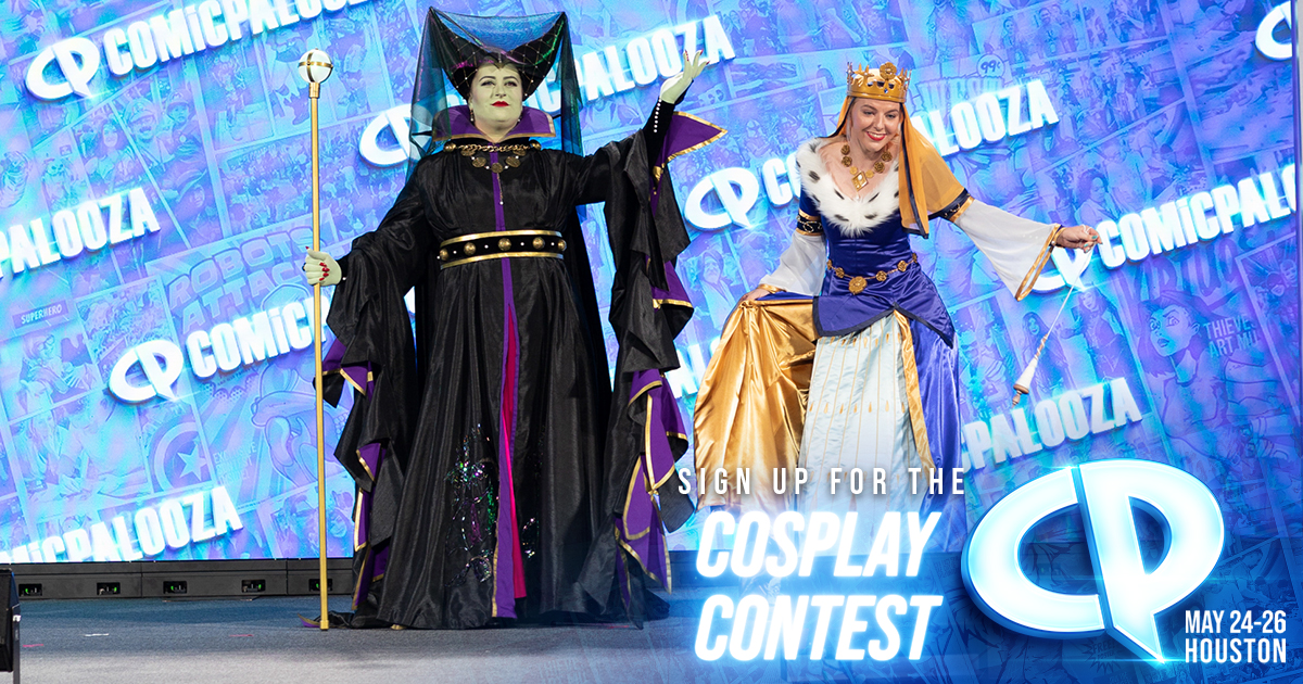 👑✨ Hear ye, hear ye! Calling all Princesses and Evil Queens to unite in the celebration of Cosplay at Comicpalooza 2024! 👑✨ Join the enchantment but be wary of the apple! 🍎 Apply now at bit.ly/3HA9YDC 📷: Isaias Hernandez #CP2024 #CosplayContest 🎉