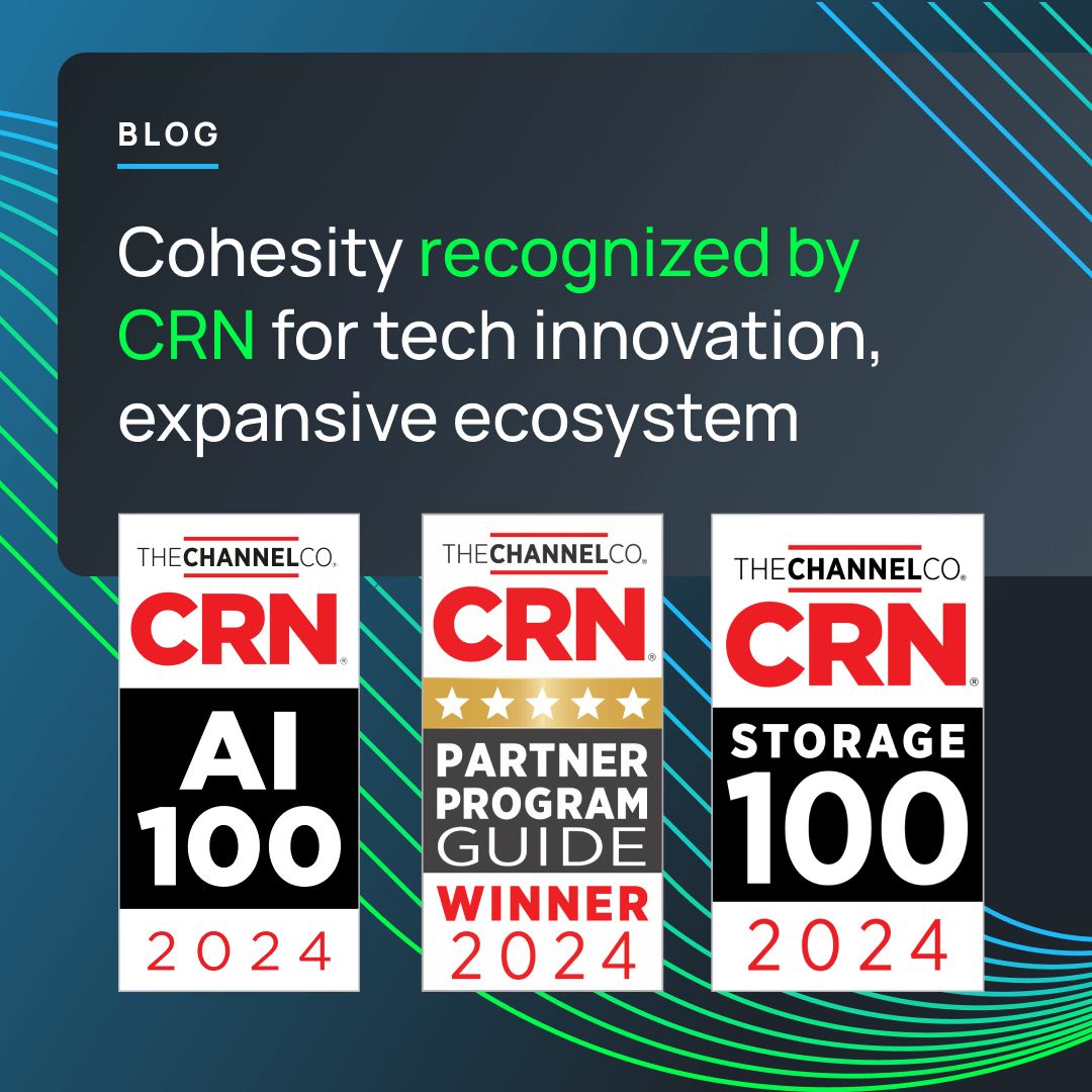 🏅 We’re grateful to see our progress recognized so thoroughly by @CRN! cohesity.co/4dpMvUi