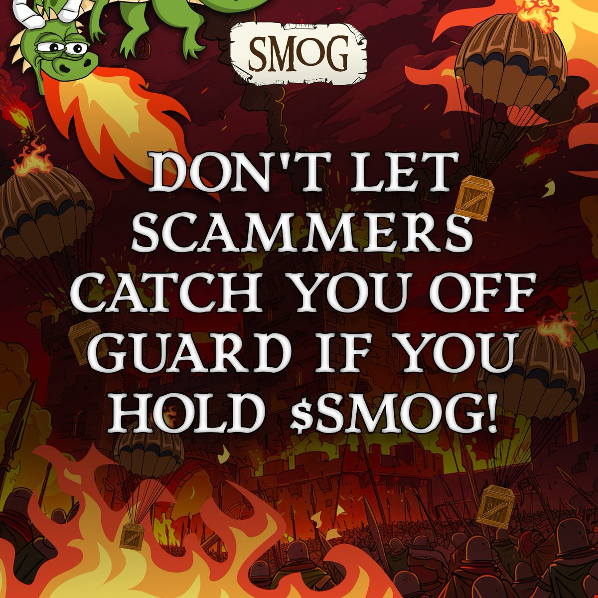 SMOGToken's tweet photo. Don't let scammers catch you off guard if you hold $SMOG! 🚫

1️⃣ Double-check that you're following the official channels for updates.

2️⃣ Keep your private keys and seed phrases confidential. 

Join the S2 #Airdrop, where trading takes center stage! 🔄💰

https://t.co/rrS2pI9Qz8 https://t.co/RZOcLrJOVo