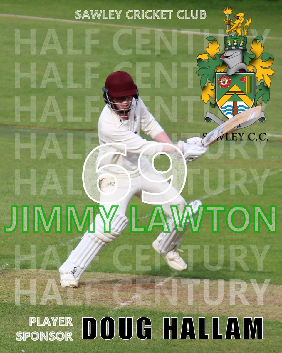 𝗝𝗜𝗠𝗠𝗬 𝗟𝗔𝗪𝗧𝗢𝗡 😍

Sawley favourite Jimmy Lawton hit his highest Premier League score at Sandiacre on Saturday💪

His brilliant 69, helped setup Sawley for an historic win.

Jimmy's Player Sponsor is 𝗗𝗢𝗨𝗚 𝗛𝗔𝗟𝗟𝗔𝗠 - Thank you for your support💚

#SuperSawley 🟢⚪️