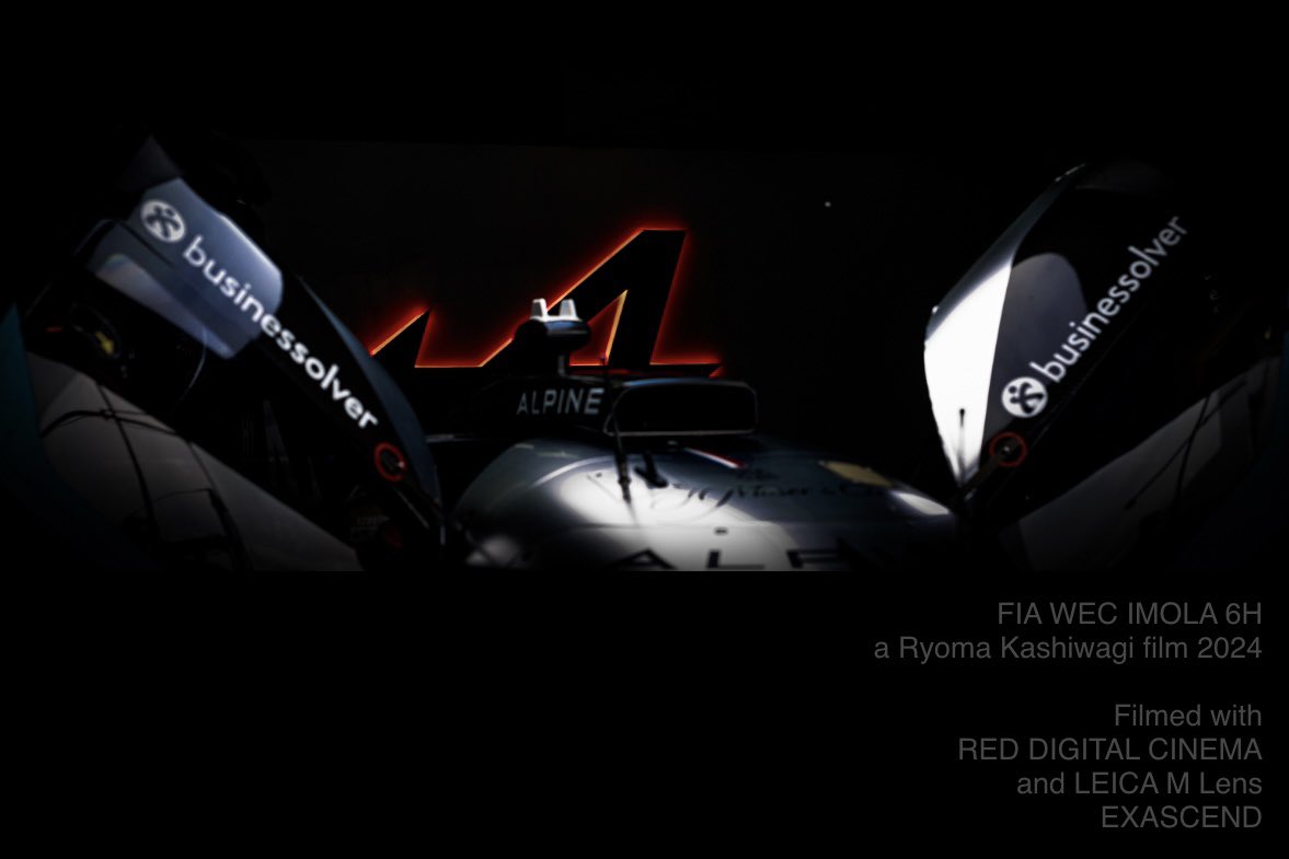 【 FIA WEC IMOLA 6H 】
a Ryoma Kashiwagi film 2024
RED KOMODO X
LEICA M50mm Apo-Summicron

@RED_Cinema
@exascend @RAID_jp 
#komodox #Komodo #ShotonRED #leica
#WEC @SignatechAlpine