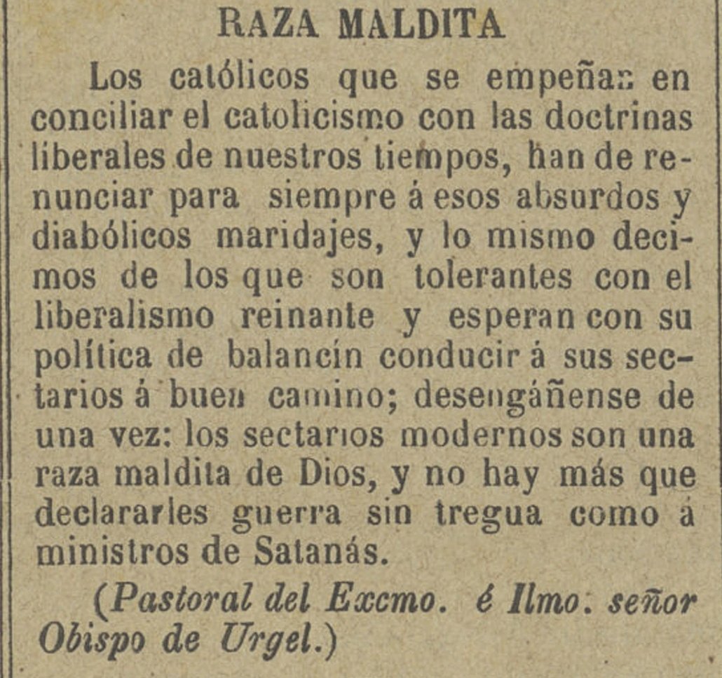 Pastoral del Excmo e Ilmo: señor Obispo de Urgel (1897).