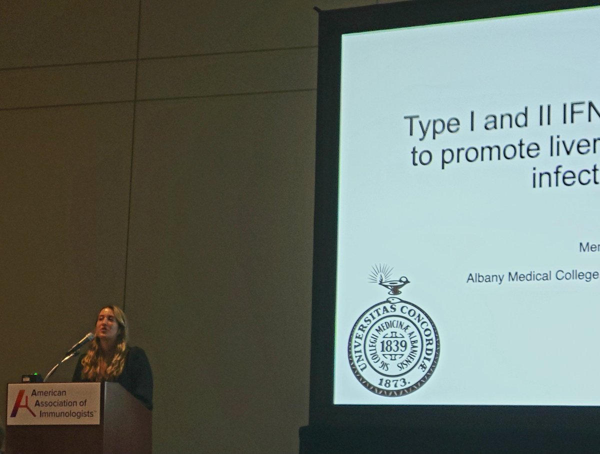 It was awesome to see Amber Bahr present her work on Type I IFNs in bacterial shock at #AAI2024 @ImmunologyAAI