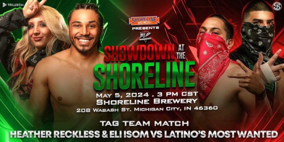 **SHOWDOWN AT THE SHORELINE** We are live on @FiteTV & kicking things off with tag team action! #BLPShoreline