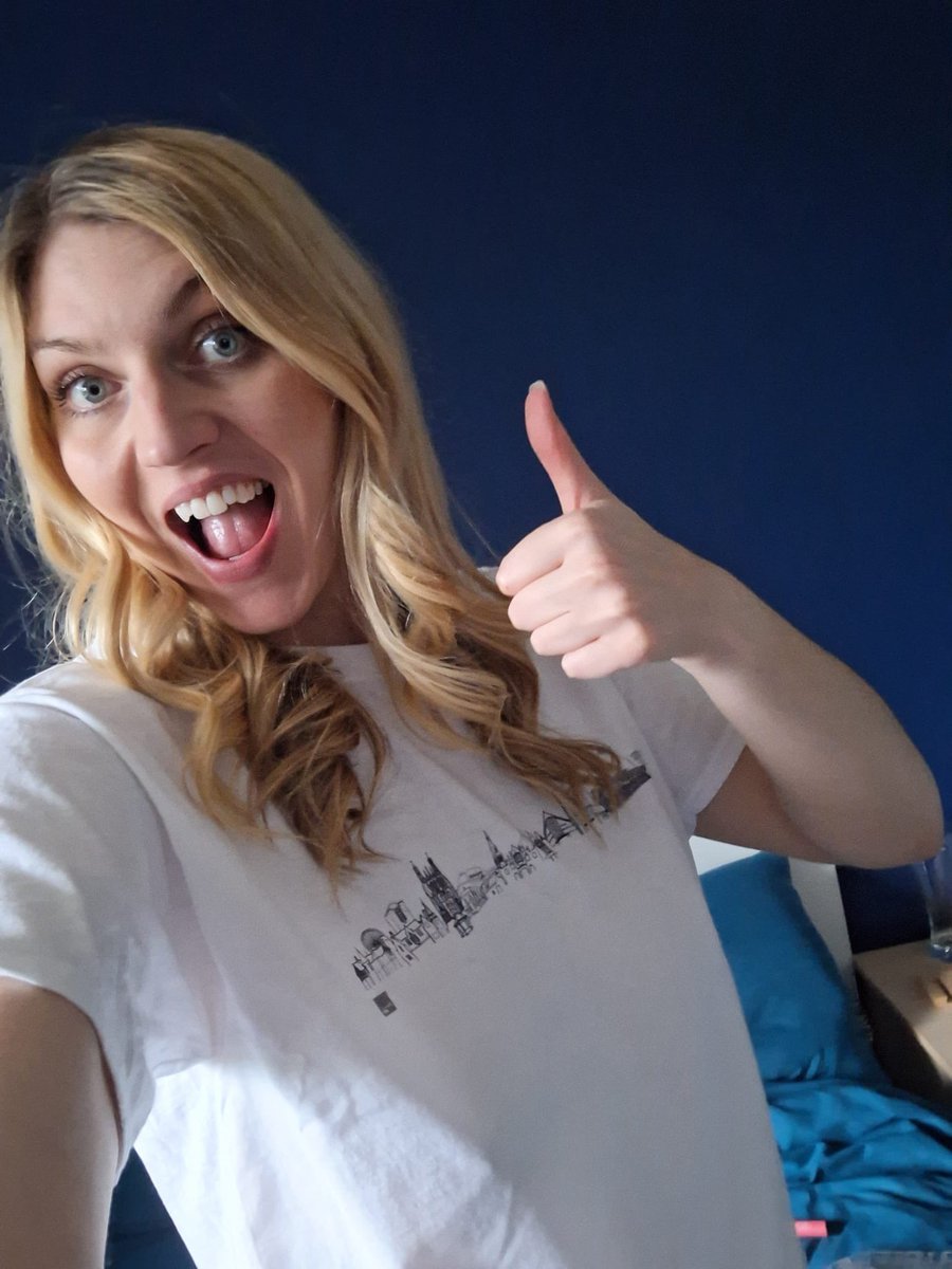 One of my Wrexham Skyline T-shirts will make you this happy 👍 #fact #Wrexham @wrexham @ThisIsWrexham @WrexhamFX