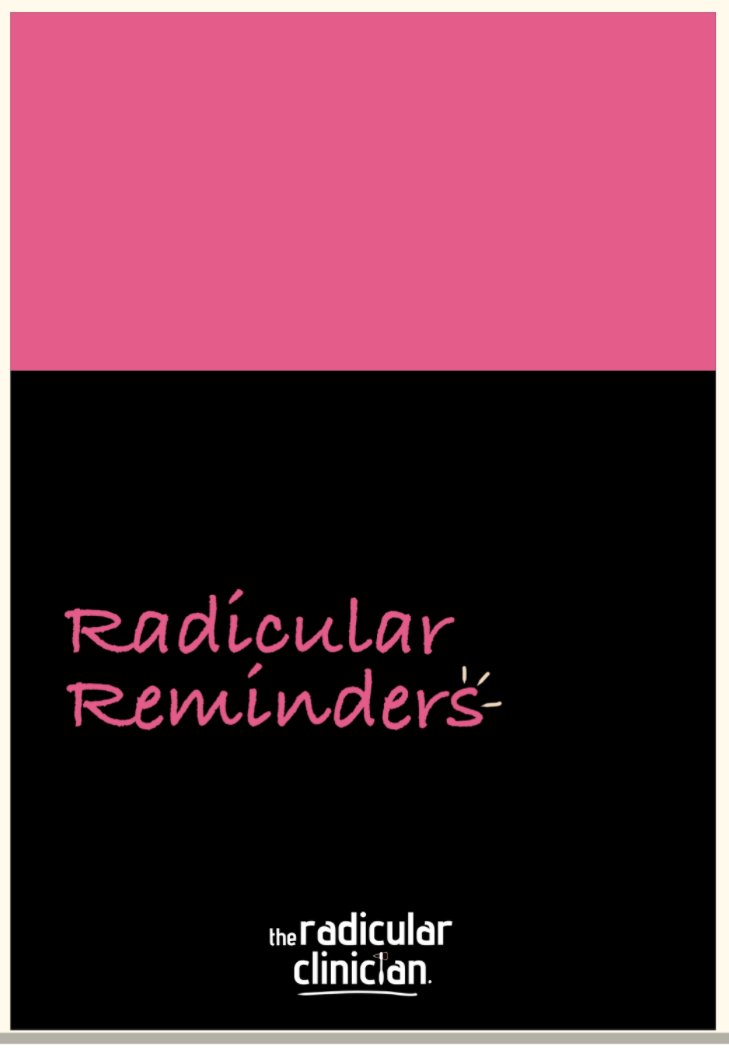 Radicular Reminders. The Course Companion. It will be available in both hard copy and virtual formats