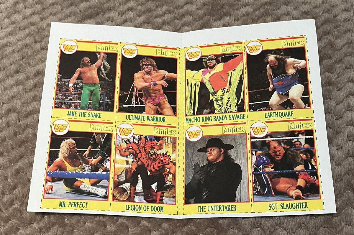 This set needs adding to the wrestling trading card database. From February 1991. youtu.be/TDnwNf8K6vk?si…