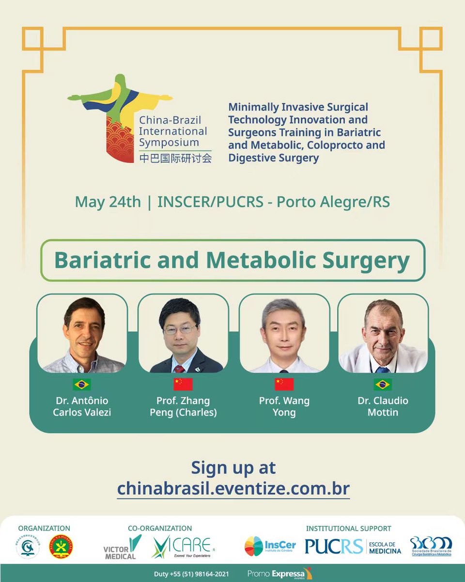 Explore latest trends and technologies alongside esteemed experts from Brazil and China at our international symposium. Delve deep into invaluable insights and enrich your understanding.
·
👉lnkd.in/dNc8AFY6
·
#TechnologicalInnovation #MinimallyInvasiveSurgery