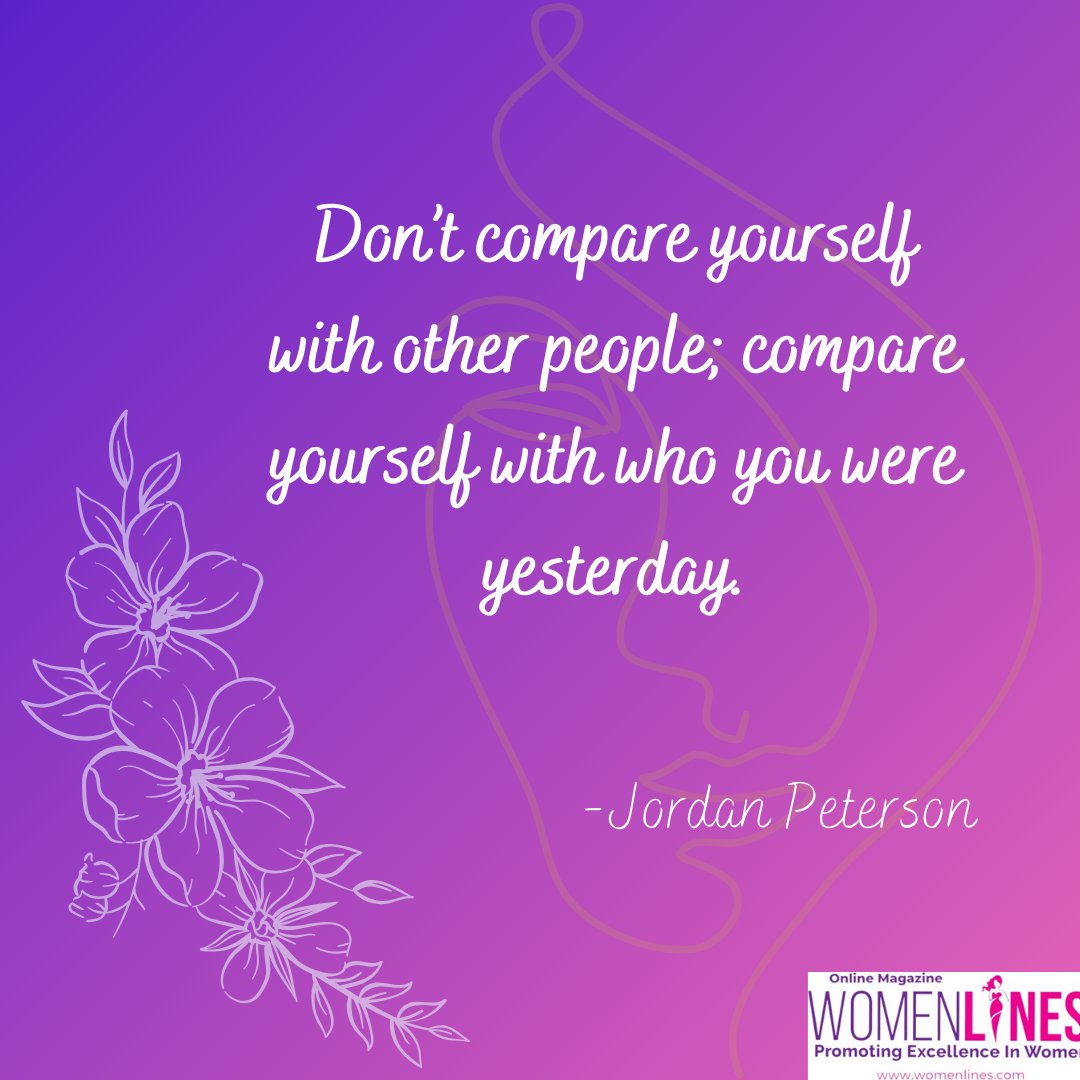 Focus on your progress, not comparisons. Compare yourself to your past self. Celebrate growth and personal achievements! 🌟📈 

#womenlines #womenentreprenuers #WomenEmpowerment #womeninbusiness #morningmotivation #PersonalGrowth