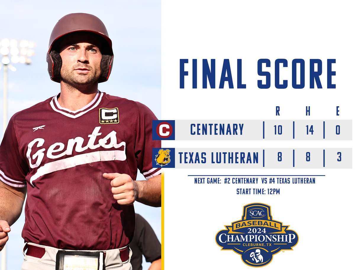 Eyes are fixed on Championship Monday‼️ We will have our winner take all matchup tomorrow at Noon from Cleburne, Tx. #SCACChamps #SCACBsb #d3baseball