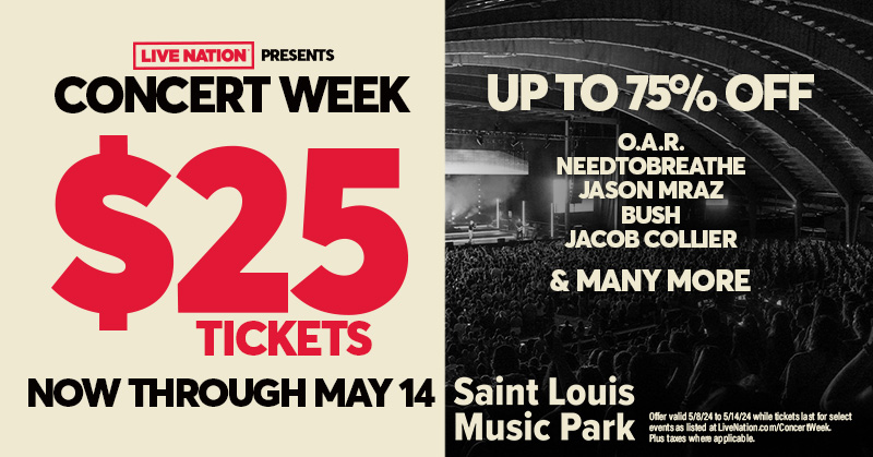 It's Concert Week for our friends at @STLMusicPark😍For a limited time, get $25 tickets to select concerts at the park this season. Get tix: livenation.com/concertweek