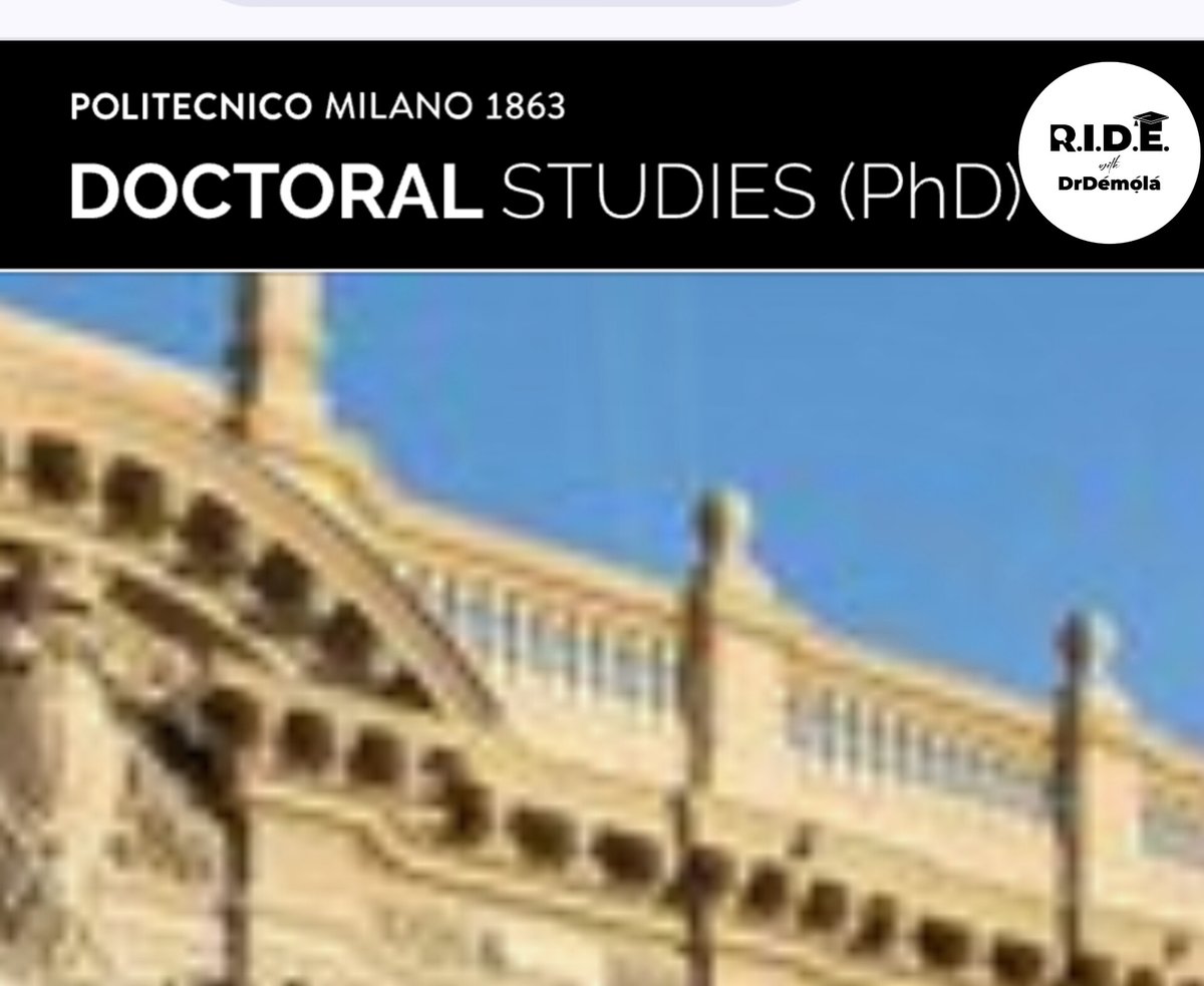 83 FULLY-FUNDED PHD POSITIONS IN VARIOUS FIELDS

Location: Politecnico di Milano, Italy.

Deadline: 30 May 2024

Details: bit.ly/44toxDq

#research
#education
#scholarships
#fellowships
#funding
#PhD
#phdpositions
#doctoral
#phdcandidate
#milano
#italy
#drdemola