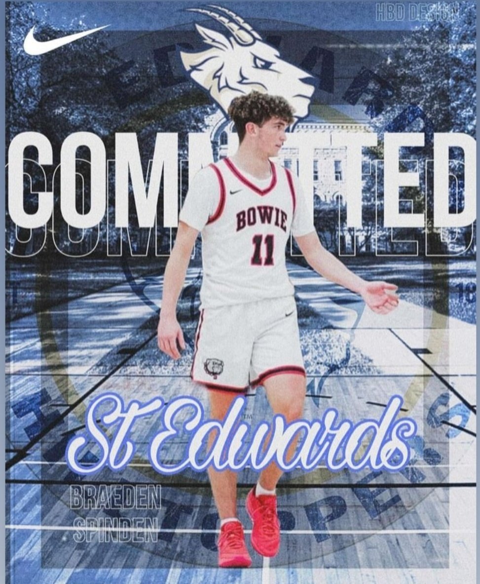 Big congrats to Bowie Senior <a href="/BraedenSpinden/">Braeden Spinden</a> on his commitment to continue his basketball and academic career at St. Edward's University in Austin