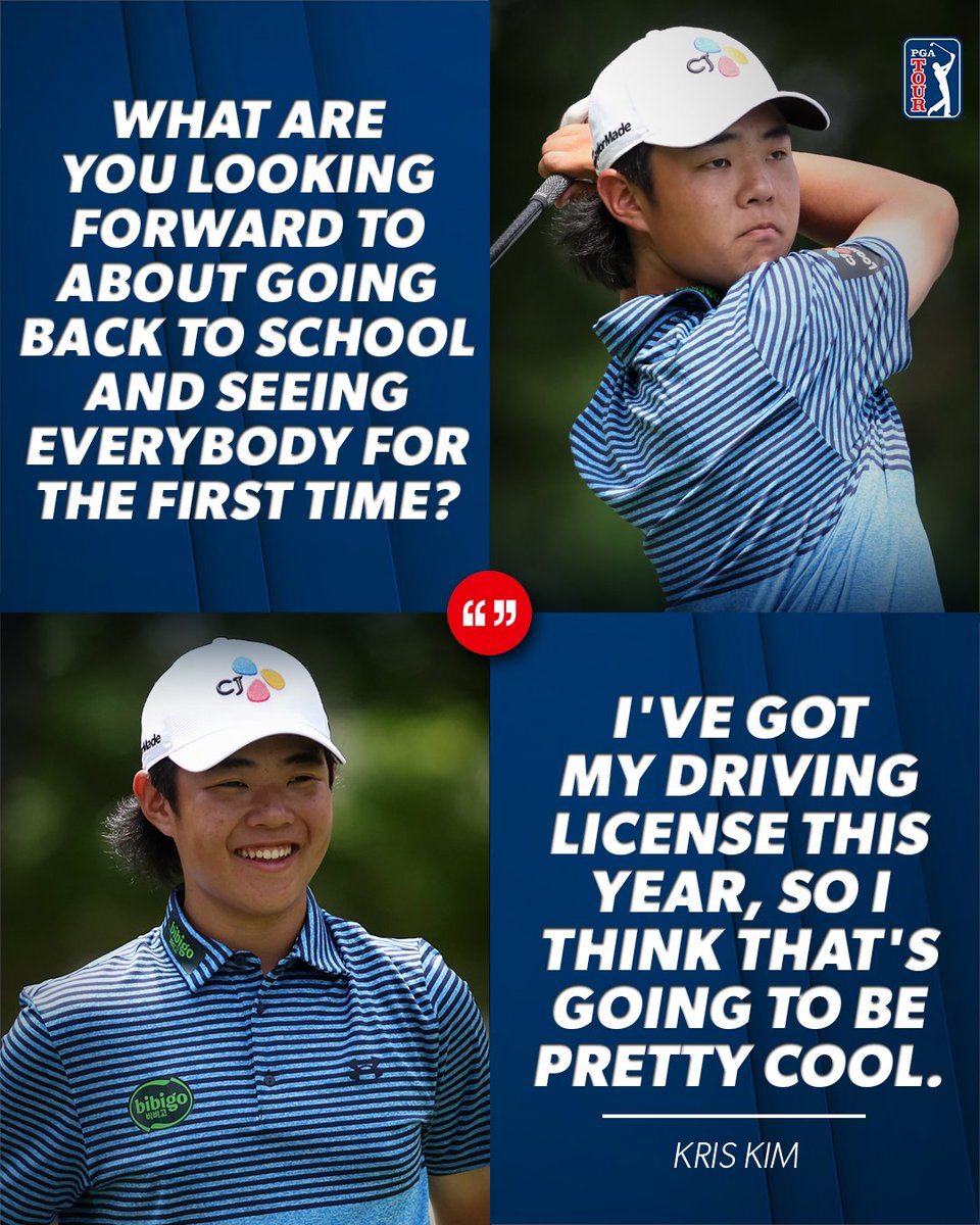 After making the cut in his PGA TOUR debut, what is 16-year-old Kris Kim most excited about when he gets back home? His driver's license 😂