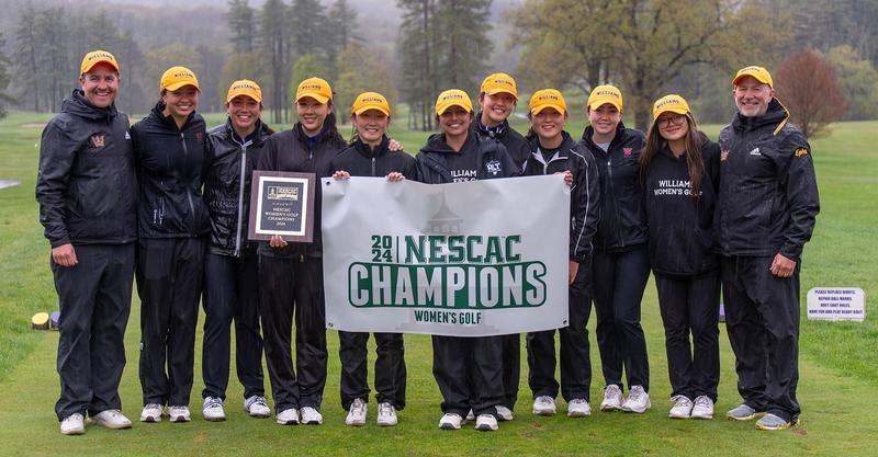 Ephs win NESCAC Championship by 32 shots to secure conference’s NCAA Automatic Berth. Junior captain Gio Kim shoots a two-day total of 144, 2 over par, to claim medalist honors tinyurl.com/yeym4u2j