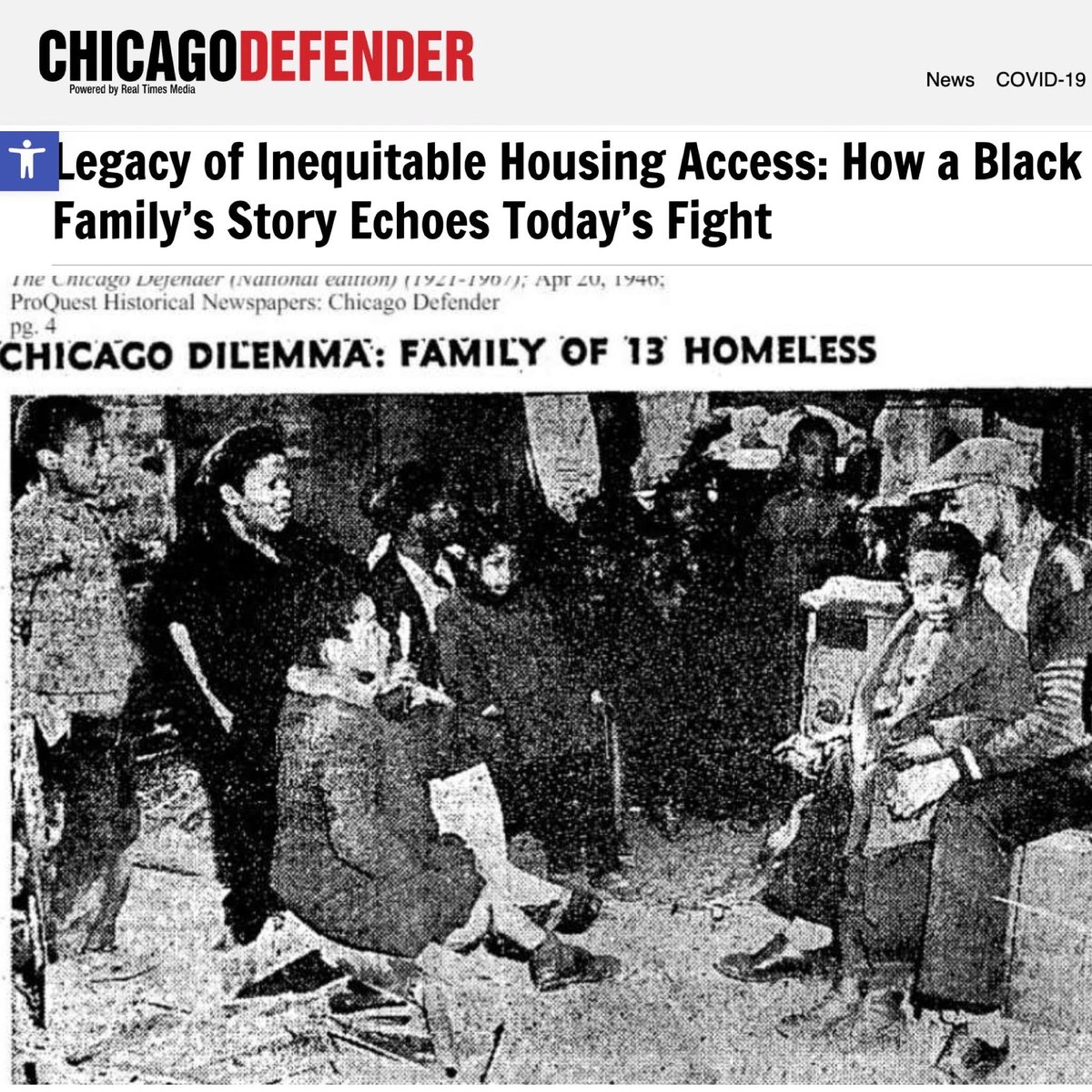 'How A Black Family's Story Echoes 2day's Fight
Carey Hemmons, his wife & 11 kids were evicted from their #SouthSide apt in #Chicago’s storied Black Belt 80yrs ago
chicagodefender.com/legacy-of-ineq…—@ChiDefender
#segregation @ShameofChicago @HealingIllinois @FieldFoundation @PublicNarrative