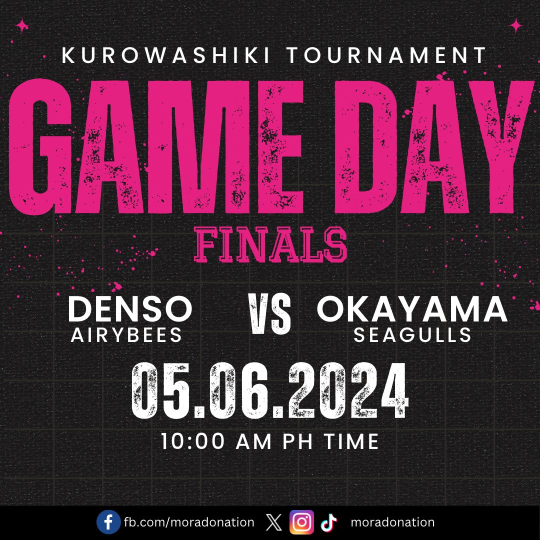 FINALS GAMEDAY! Denso Airybees will take on Okayama Seagulls in the finals at 10 am PH time!