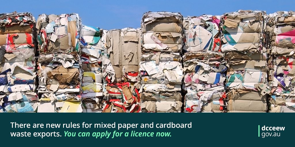 📢 Australia’s waste export rules are changing. 

From 1 October 2024, exporters must have a licence to export mixed paper and cardboard waste. 
 
Apply for a licence now ➡️ brnw.ch/21wJuuT
