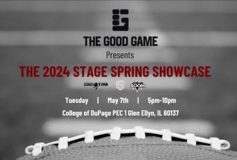 I will be @Dupage_Football on May 7th to compete at The Stage Spring Showcase on May 7th! Grateful for this opportunity 🙏🏾 @LWWestWarriorFB @EDGYTIM @OJW_Scouting @PrepRedzoneIL @IamClint_C @AllenTrieu @LemmingReport