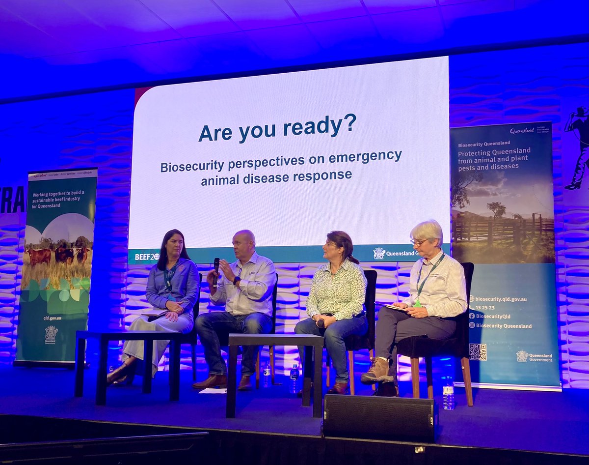 We’ve kicked off #Beef2024 by discussing ‘Biosecurity Perspectives on Emergency Animal Disease Response’ at James Lawrence Pavilion this morning. Attendees heard how preparedness procedures can prevent and prepare for disease outbreaks in the beef industry. @animalhealthAUS