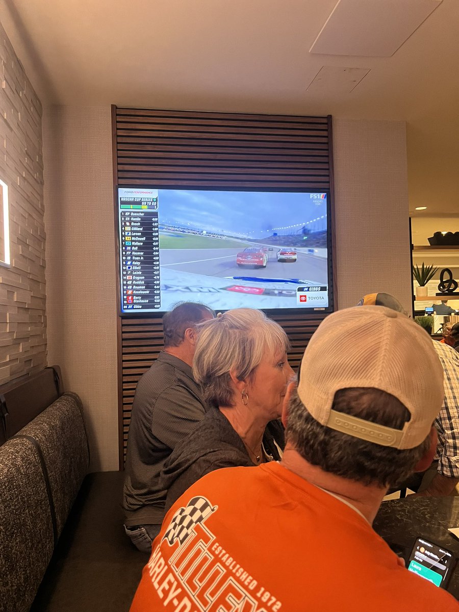 The @KPCharityRide is enjoying the delayed @NASCAR race from Kansas. WE KNOW WHATS UP 😁💯🕺