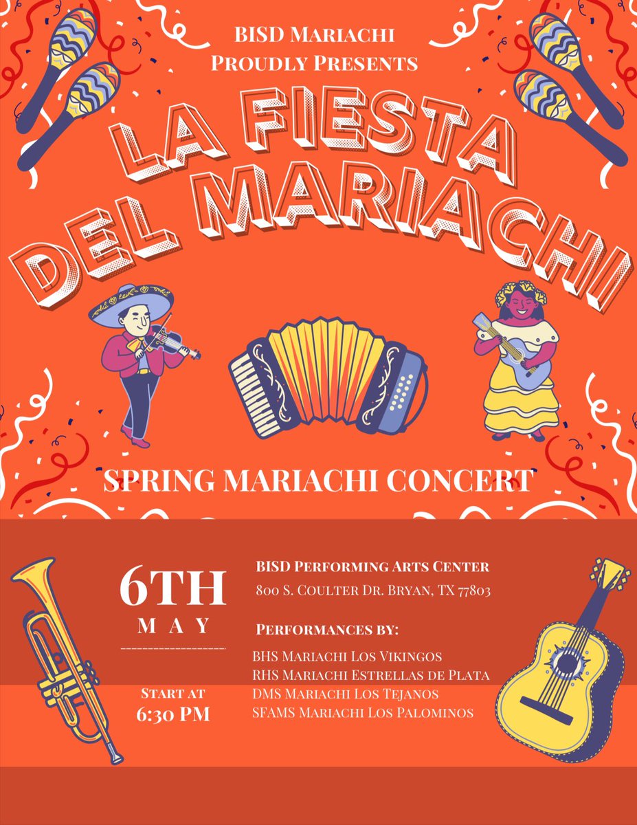 clregio's tweet photo. Tomorrow! Try yo make it and enjoy listening to a very talented group of students around our District. FREE! @BryanISD @LaneBuban @RudderHS_BISD @SFA_bisd @DavilaMS_BISD https://t.co/qbrJJHgnn4