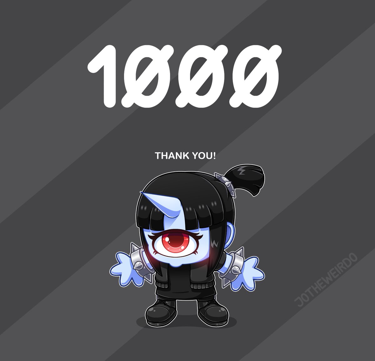 🎊 1000 followers reached! 🎊

Kinda late but last month I hit the big 1K milestone! I'm stunned with the growth I've experienced the past year and a half, it's absolutely insane!
Thank you for your continuous support! 😳
#originalcharacter #OC #monstergirl #cyclopsgirl