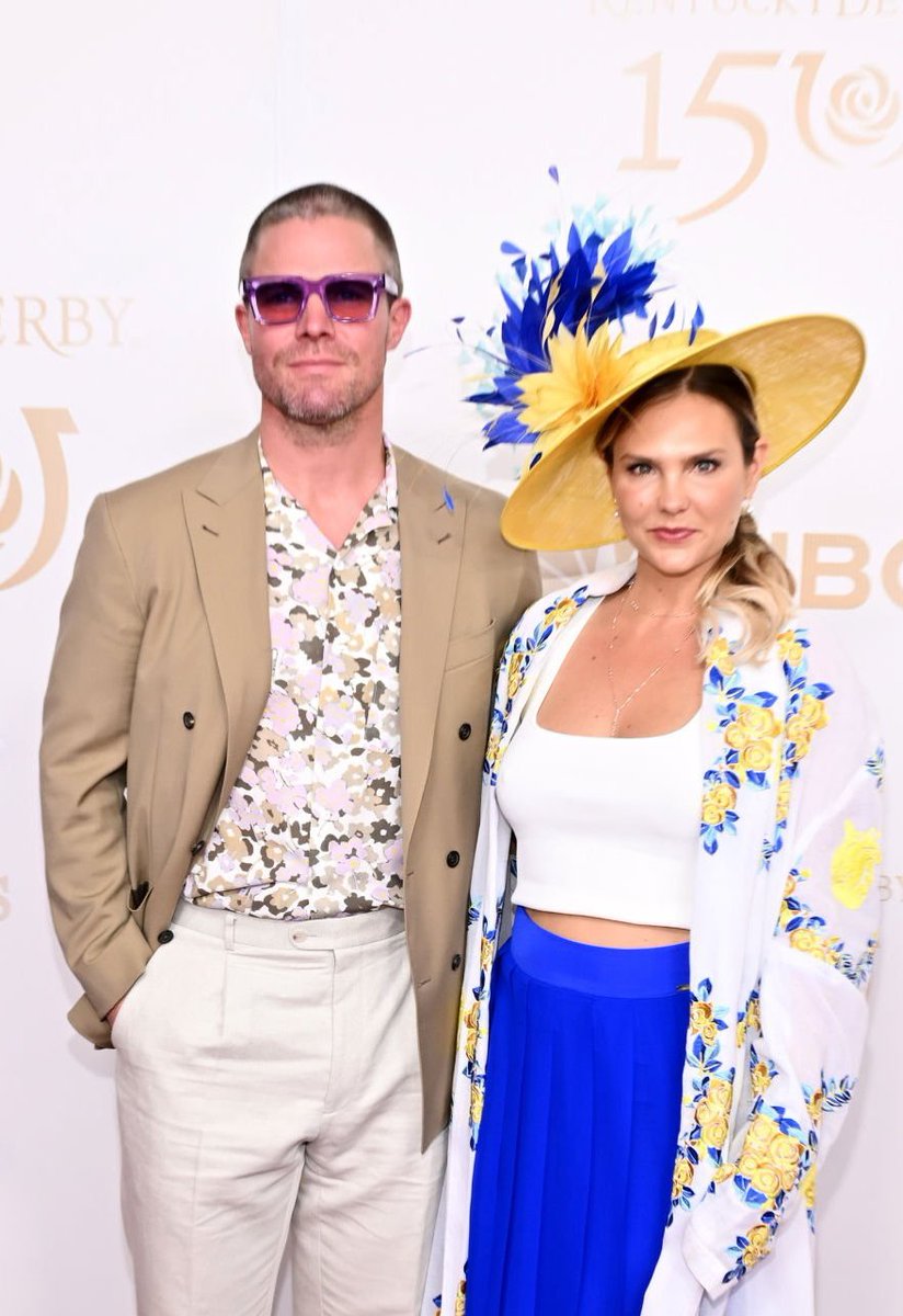 #StephenAmell 
#CassandraJeanAmell 
#KentuckyDerby2024 
📷 getty