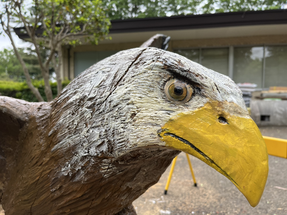 木彫り情報】 まもなく完成ヾ(*´∀｀*)ﾉ スゴイ目力です！恐怖さえ覚え
