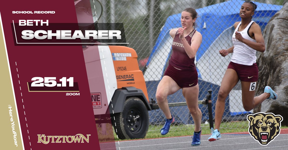 🚨PROGRAM RECORD🚨 Another one on the day for the @KUBearsXCTF women's team as Beth Schearer set a new program record in the 200m! #HereYouRoar