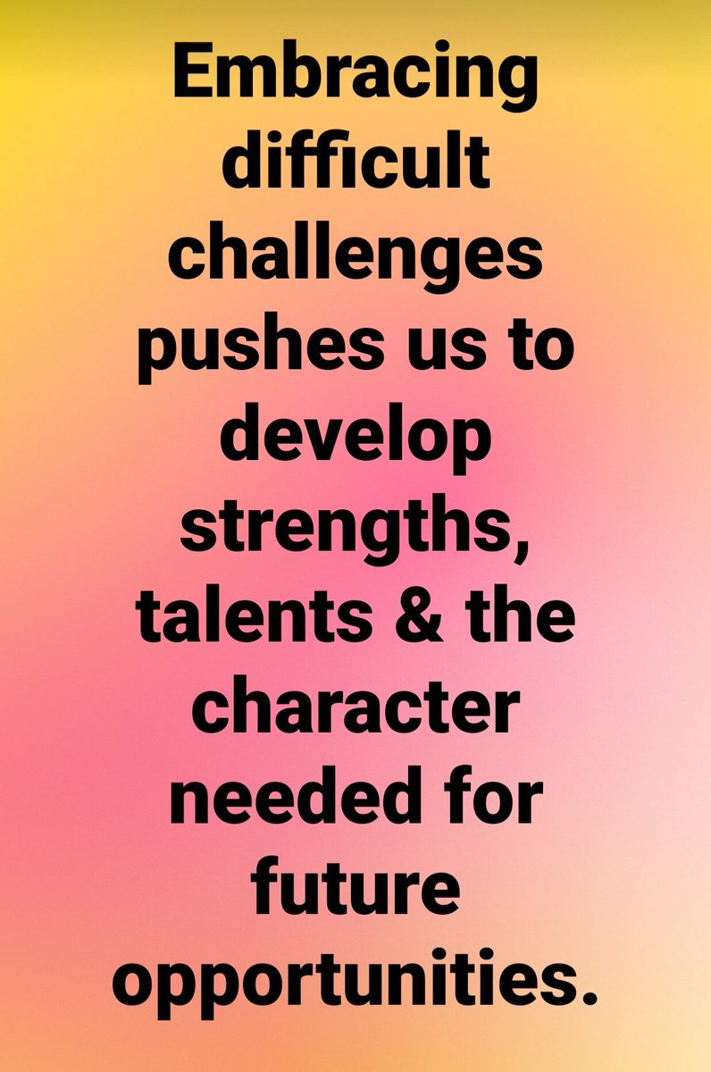 Embrace hard challenges because they are preparing you for future opportunities and #success that you don't realize are coming your way. 

#newlevel #nextlevel #inspiration #growth #growthmindset #resilience #successmindset #ThinkBIGSundayWithMarsha