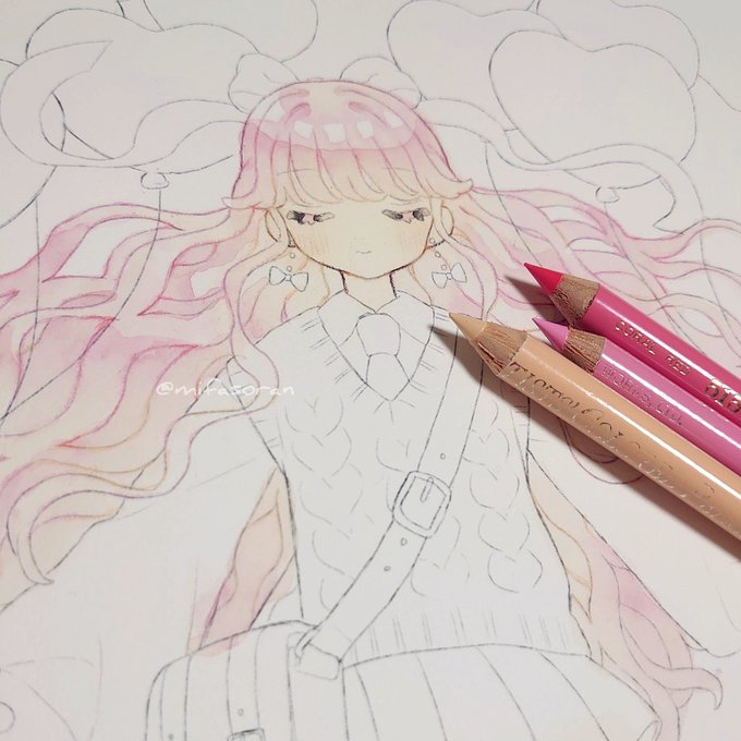 「ピンク髪 プリーツスカート」のTwitter画像/イラスト(新着)