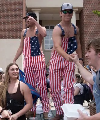 The student organizations & fraternities at @OleMiss are demanding the University expel students James JP Staples (monkey mouth), Connor Moore & Rouse Boyce (flag overalls) for their racist attacks & taunts of a Black female student there @phideltatheta HQ has expelled Staples