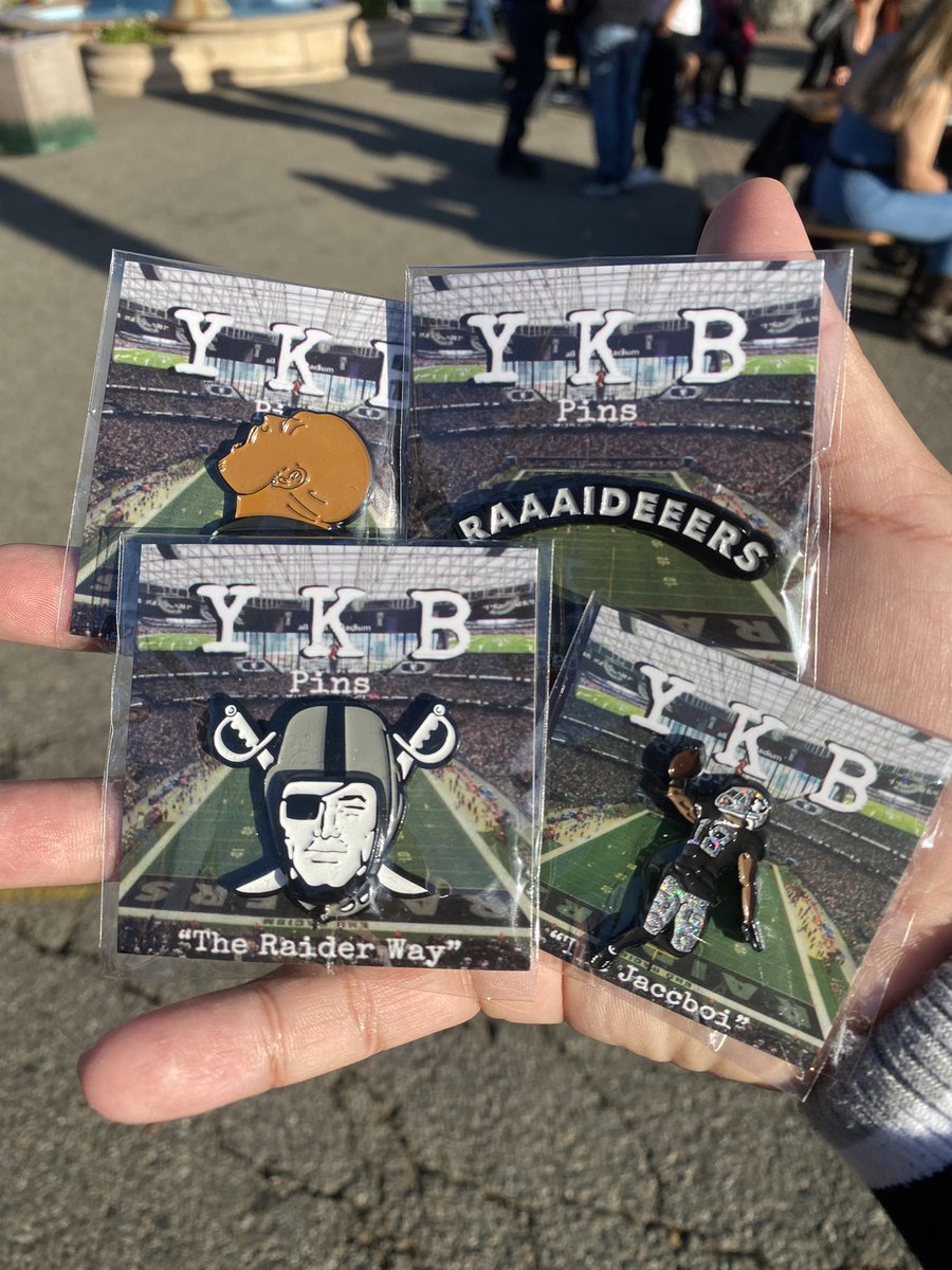 WE OUT HERE LOOKING FOR RAIDER NATION TO GIVE THESE PINS TO!! 🏴‍☠️🔥
#YouKnowBall #RaiderNation