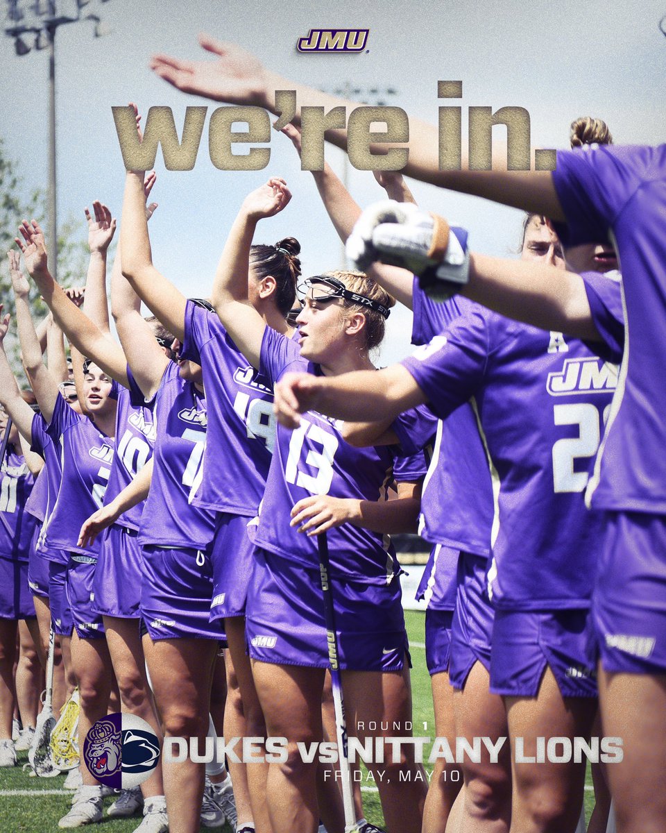 𝐖𝐞’𝐫𝐞 𝐠𝐨𝐢𝐧𝐠 𝓭𝓪𝓷𝓬𝓲𝓷𝓰 💃🏼 We will be facing Penn State on Friday in the NCAA Championship First Round! #GoDukes