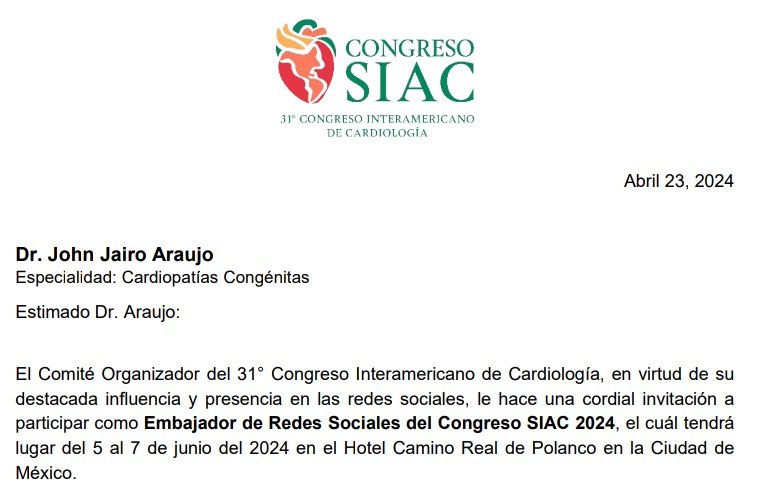 #ACHD #CHD presentes @SIAC_cardio 24🇲🇽 preparados a 30 días del evento 🗓️⏱️@CardioCaribeMx @AGpediatricos @aracelilm @CongenitasH12o @clinica_somer @Somer_Incare @LaLoTomas3 @Ari_Lpz @ARomero2876 @DrEngelsRdguez