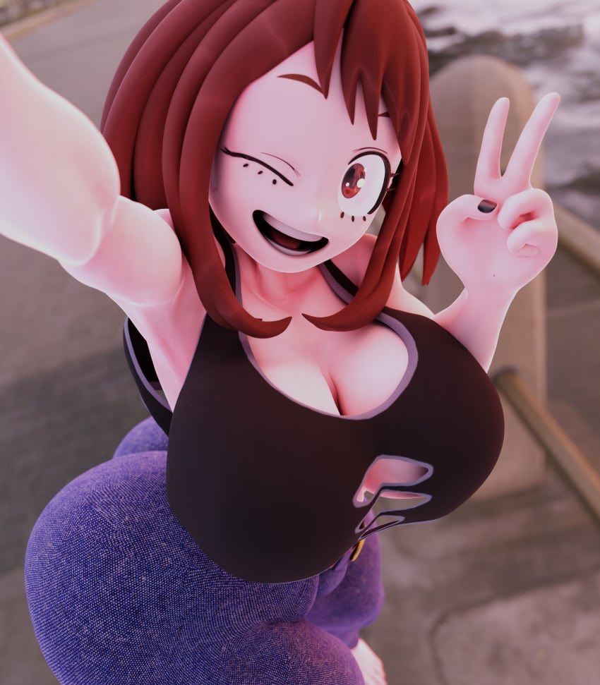 ♻️ + 💛 + 📷= Rating (stolen) 

Ochako Edition 💫
   
0%: EW! WTF?
10%: Hard Pass 
20%: No  
30%: Sorry But No 
40%: Eh 
50%: Maybe smash
60%: Probably smash
70%: Definitely Smash! 
80%: Bed Breaking Sex~!!
90%: Non-Stop Breeding~!!
100%: MADLY IN LOVE WITH YOU~!!!!!
