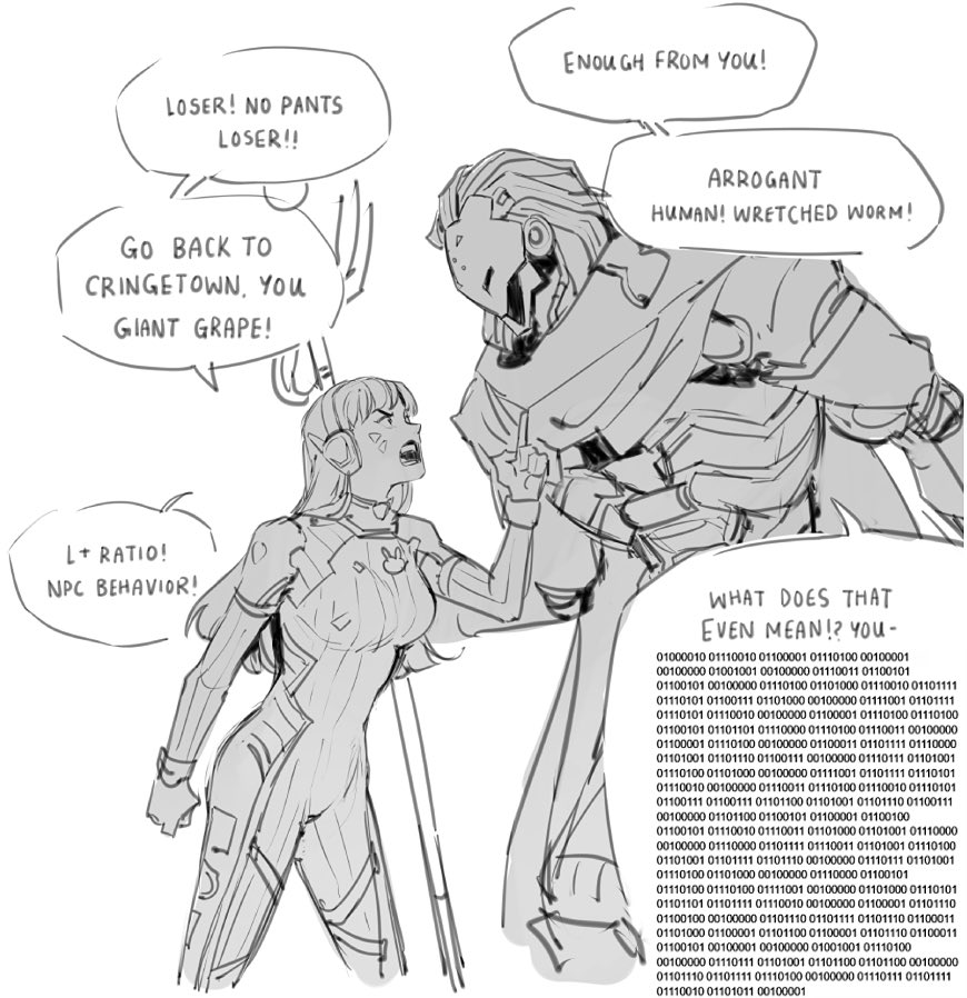 dove.⠀  lore  accurate  d.va &amp;  ram.  IM  GONNA  DO  SOME  INTERACTIONS  SOON  BBYS  <33