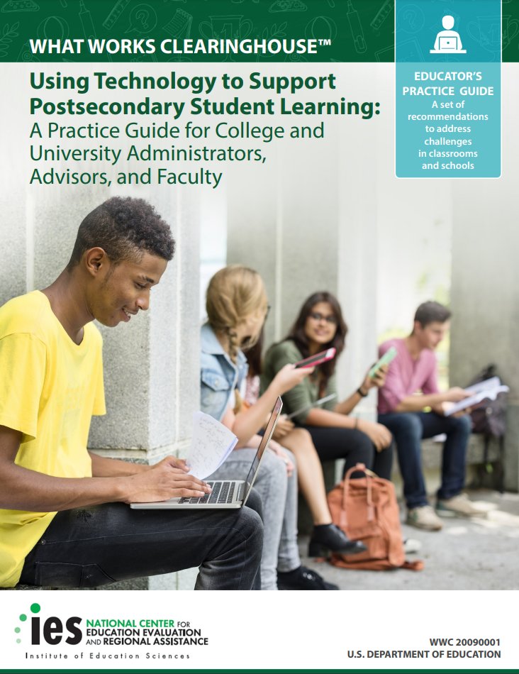 This @RELNW blog explores the @WhatWorksED practice guide, Using Technology to Support Postsecondary Student Learning recommendations for self-regulated learning with technology for students. Check it out: ies.ed.gov/ncee/rel/Produ… #RELResearch