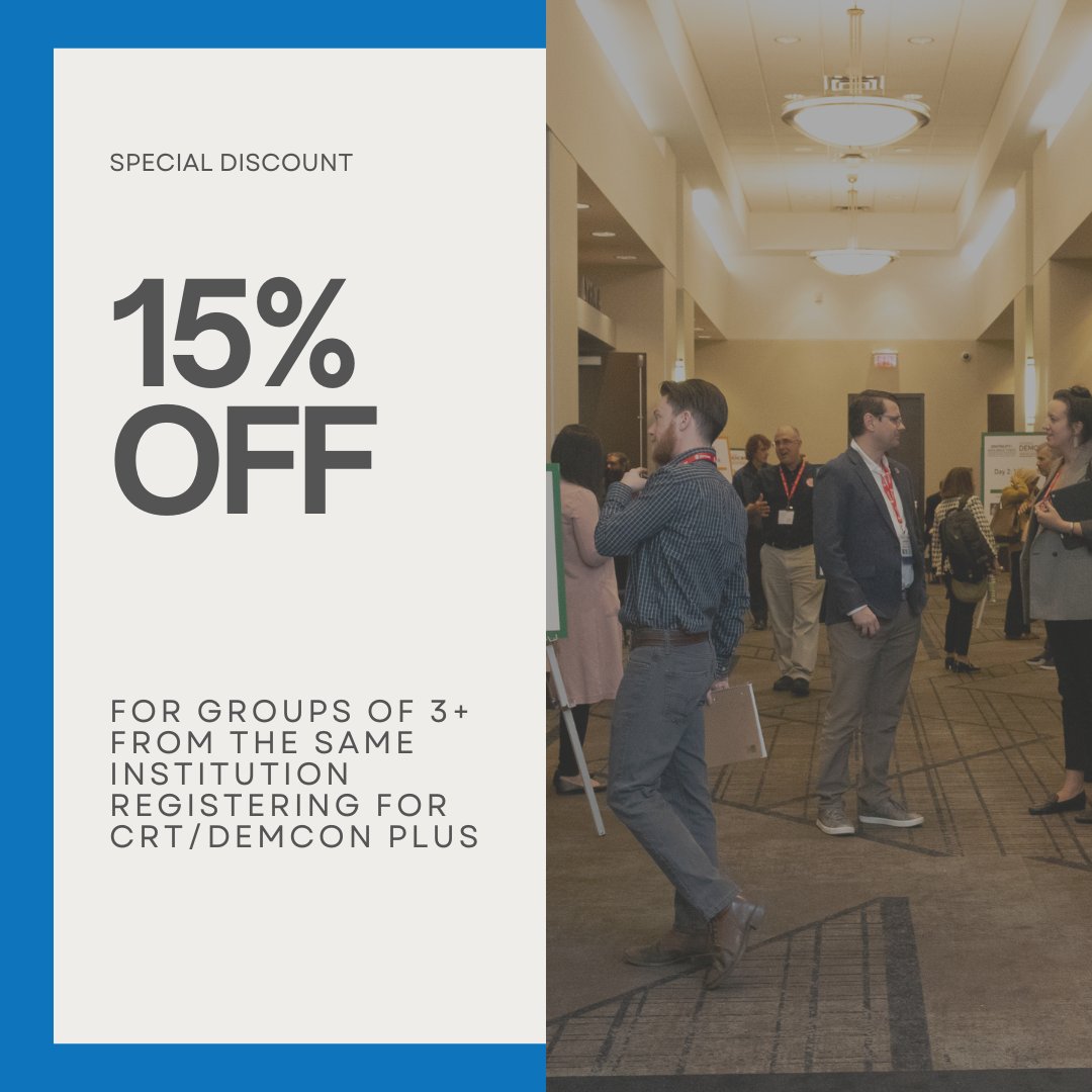 CRTCon's tweet photo. Contact us at info@crtdemcon.ca for your special discount code!
#crtcon #business #continuity #businesscontinuity #professionaldevelopment #event #canadian #conference #GlobalPerspectives #currentissues #emergingissues #resilience #resiliencemanager #practical #collaborate https://t.co/kojRJKCtx5