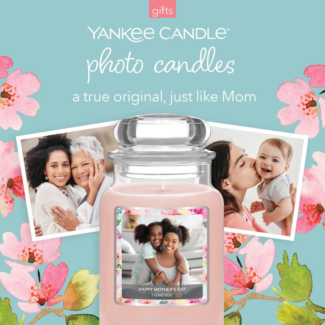 Make it personal. Create the perfect gift for mom from your favorite photos together & a personal message of your choice. Photo Candles from our @TheYankeeCandle are one-of-a-kind gifts that speak directly to the heart-the perfect way to show Mom you love her. #MothersDayGiftIdea