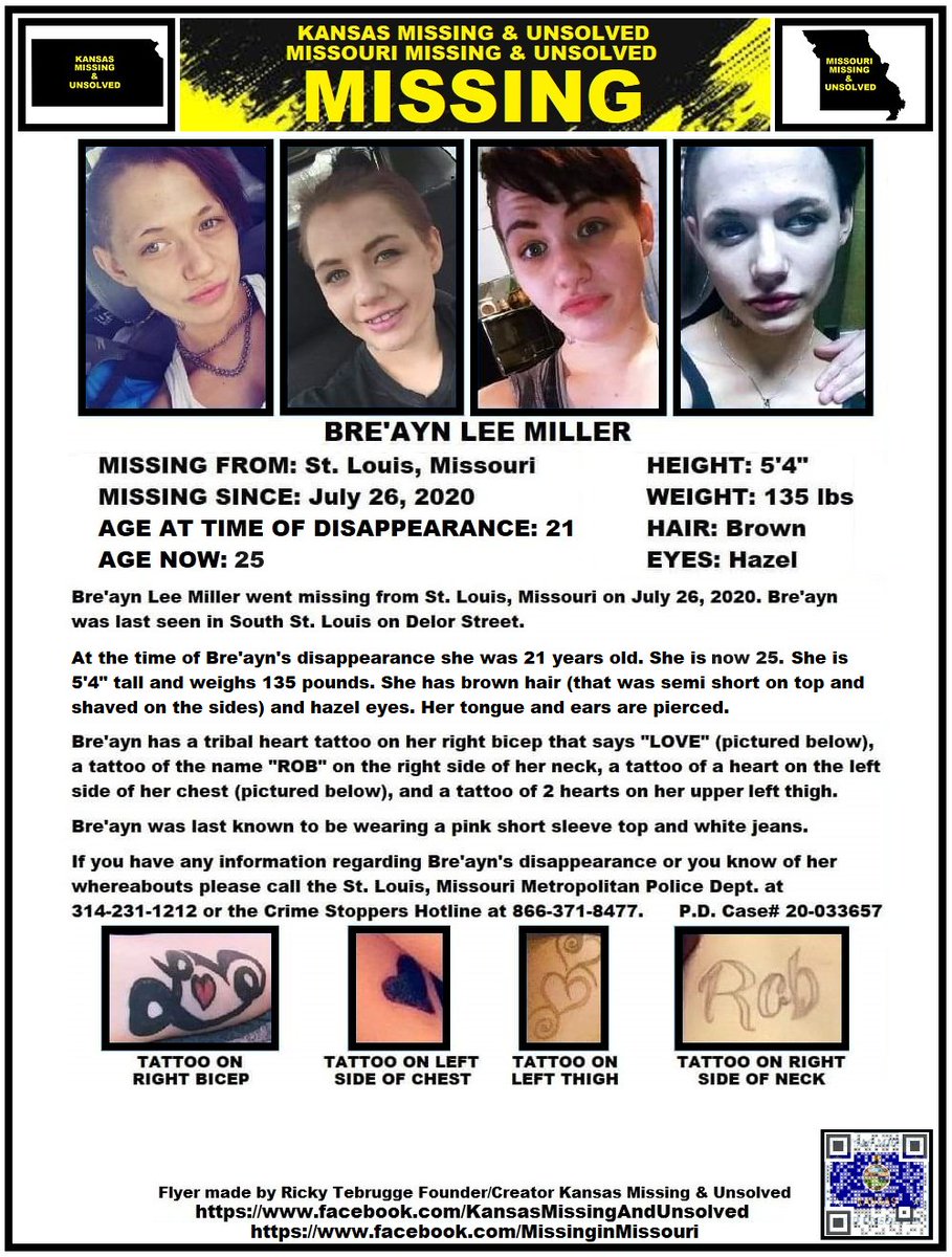 #UPDATE!!! #MISSINGPERSON STILL #MISSING!!! PLEASE SHARE/PRINT/POST!!! BRE'AYN LEE MILLER (ST. LOUIS, MISSOURI)!!! @AnnetteLawless #KansasMissing #MissingInKS #Missouri #StLouis 
***UPDATED AGE NOW!!!***