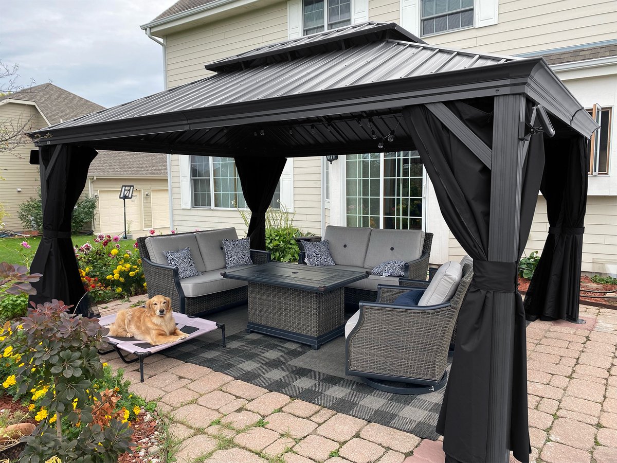 Elevate your outdoor lifestyle with our hardtop gazebo！
#hardtopgazebo #purpleleaf #patiolife #OutdoorLiving #outdoorentertaining #patiodecoration #gardendecor #outdoorfurniture

amazon.com/dp/B0C6GNZCGG/…