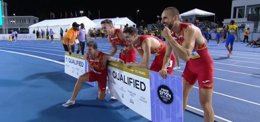 🚨 ¡OTRA PLAZA OLÍMPICA! 🇪🇸 4x400 MASCULINA se rehace y gana su repesca de los World Relays. 🔥 3:02.39 💥 Iñaki Cañal entregó el primero • Manuel Guijarro y Óscar Husillos aguantaron como segundos • Brutal último relevo de Julio Arenas.