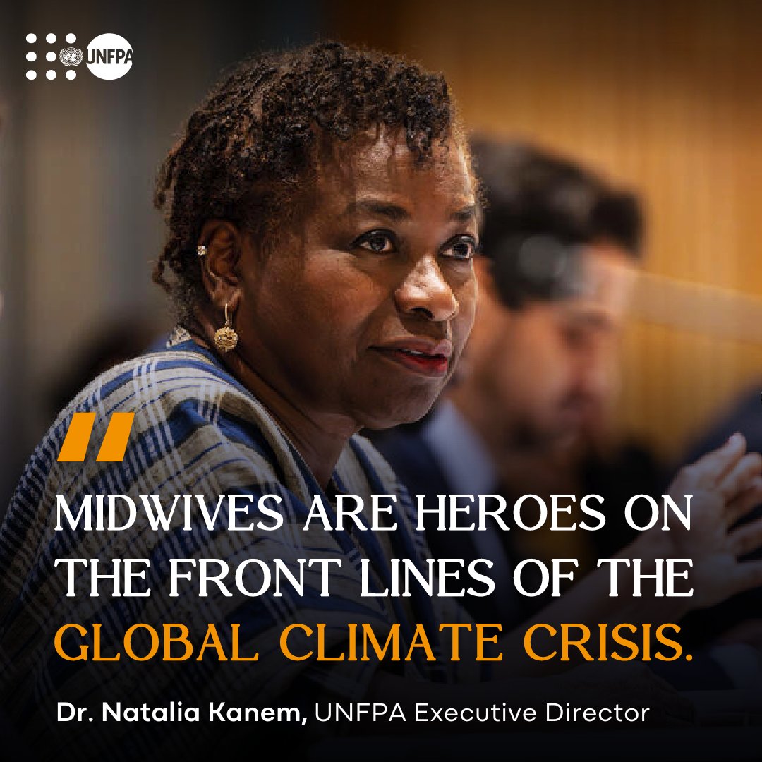 #DayOfTheMidwife is a reminder to recognize midwives as heroes 🧡 Speak out with @Atayeshe and see why the need for midwives is more urgent than ever: unf.pa/sfu #ClimateAction