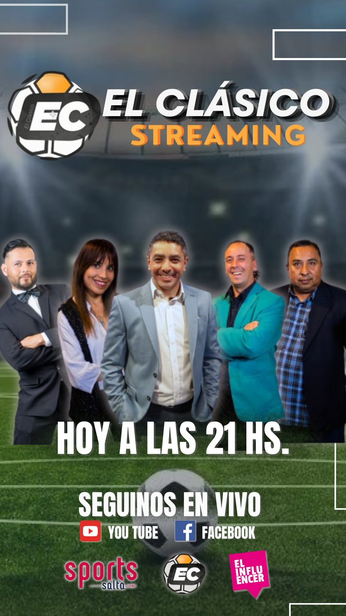 ElClasicoOk's tweet photo. ES HOY !!!! 📣📣📣
La cita obligada de los domingos con EL CLÁSICO STREAMING 🗣️ 
Nos podés ver en vivo por 
✅ YouTube de @sportssalta 
✅ Facebook de @sportssalta y @elinfluencerar y por nuestras redes sociales !!!

SUMATE A LA TEMPORADA 2024 💪🥳📢 https://t.co/fvcUU8lJFL