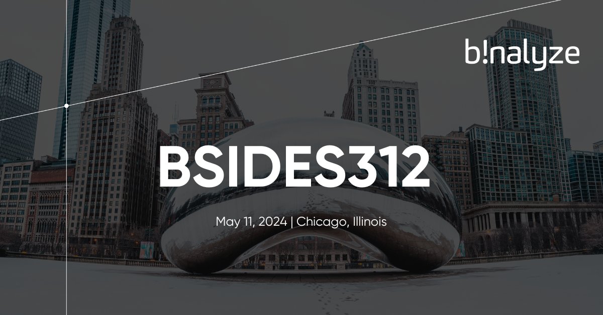 Binalyze is thrilled to be supporting our local Chicago cyber community at the upcoming BSides312 event as a founding sponsor. We have a few free tickets left, comment on this post if you’d like to be our guest. ow.ly/IGac50Rt3zm #bsides #incidentresponse