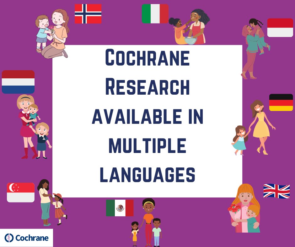 🌐ACCESS RESEARCH IN DIFFERENT LANGUAGES 🌐

 We have Cochrane plain language health evidence summaries in 20 languages - just select your preferred language at the top of the website! 
ow.ly/sLXK50Rt7z5 
#research #accessability #muli-lingual