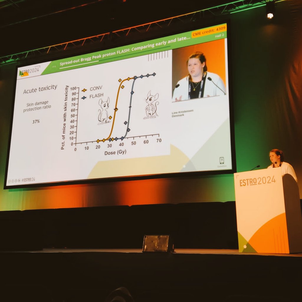 Thank you #ESTRO24 for the opportunity to present our work on proton SOBP #FLASH acute and late toxicity! 🐁☢ It's been a blast 🎉 #dkforsk #protontherapy